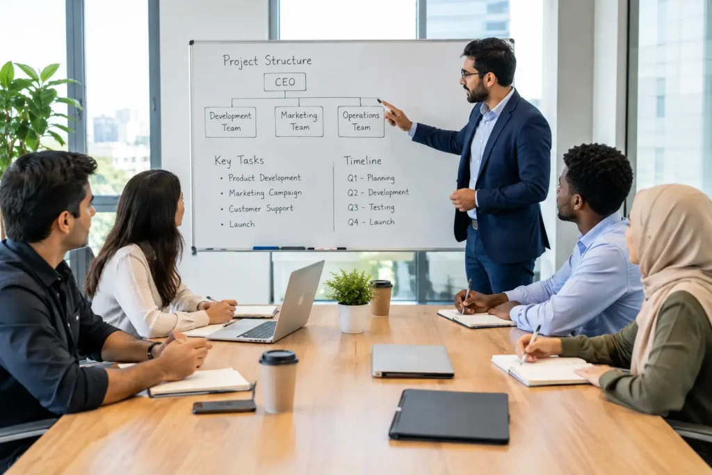 business-manager-leading-team-planning-meeting-in-office
