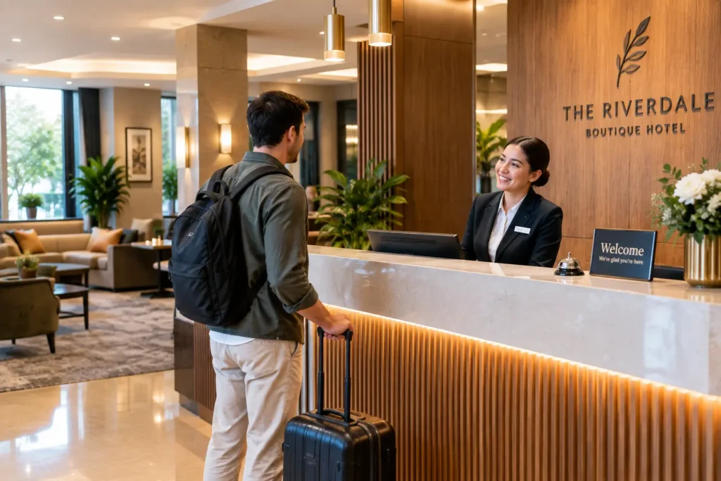 hotel-reception-staff-welcoming-guest-in-modern-lobby